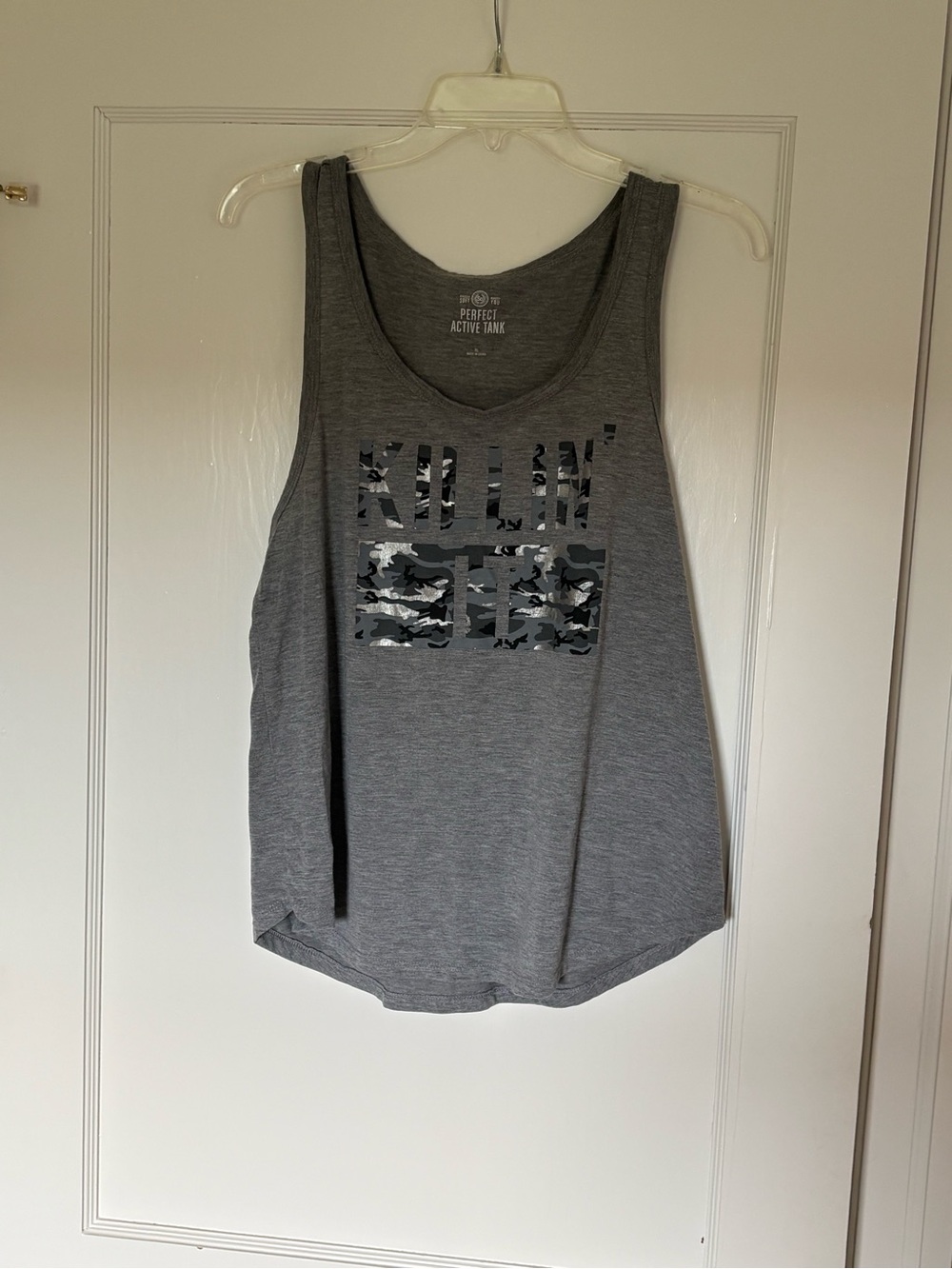 SO Gray Graphic Scoop Neck Tank